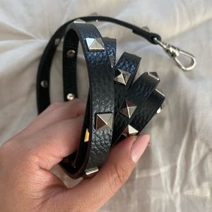 Genuine leather strap with studs. New.
